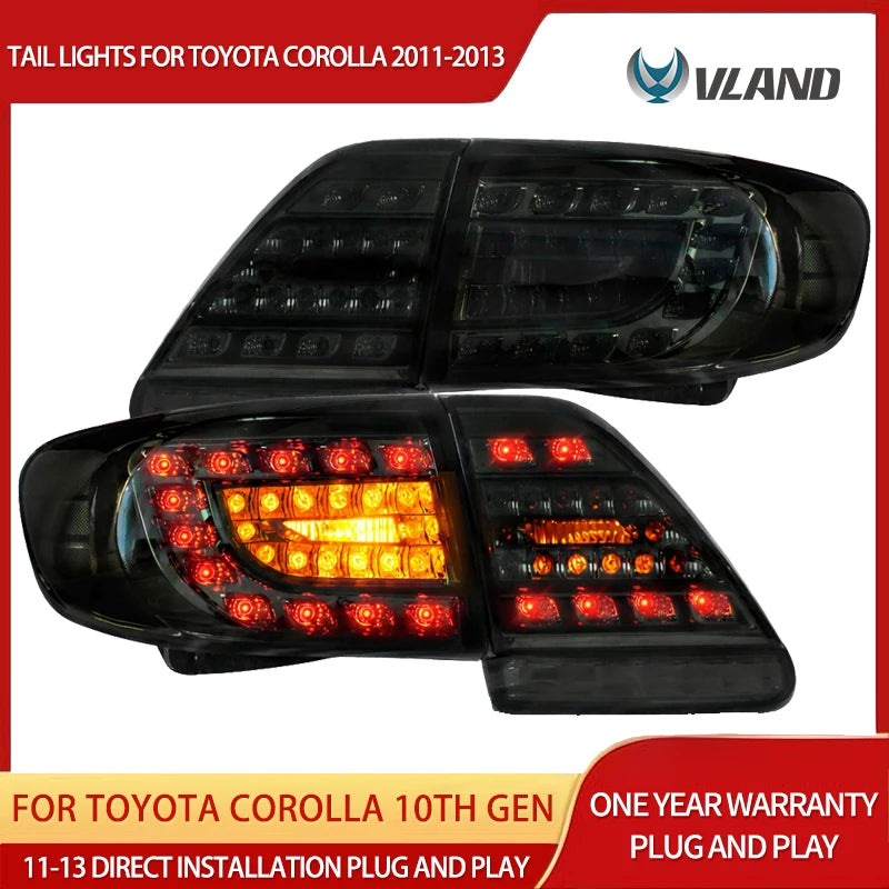 LED Tail Lights for Toyota Corolla 2011-2013 Car Interior Accessory Vland