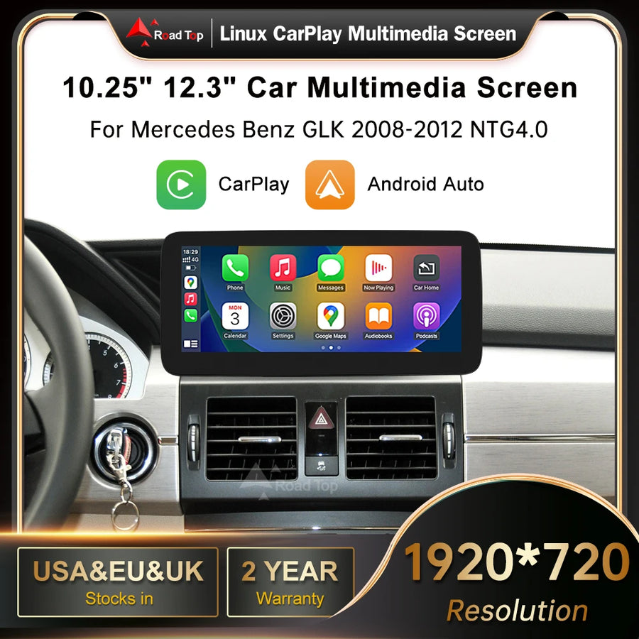 10.25-Inch Wireless CarPlay Android Auto Display for Benz GLK Android Head Unit wincago