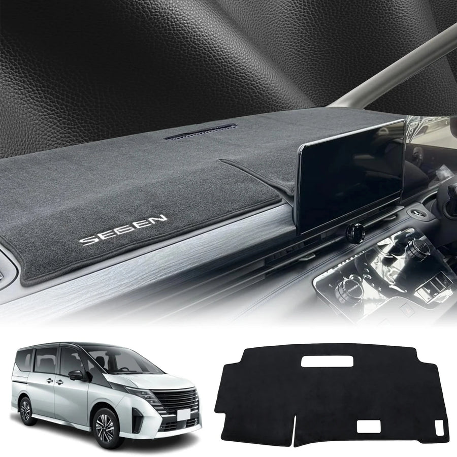 Premium Plush Dashboard Cover for Nissan Serena C28 2023–2026 Dashboard Mat CATUSIKI