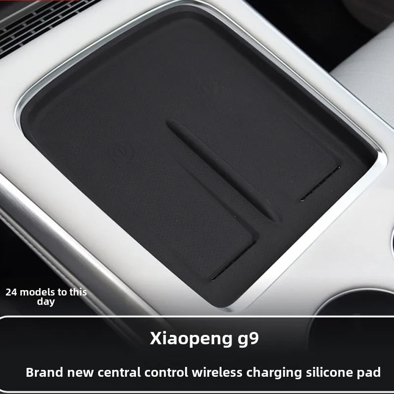 For XPENG Xiaopeng G9 2024 2025 Central Control Wireless Charging Silicone Pad Car Interior Accessory OEM