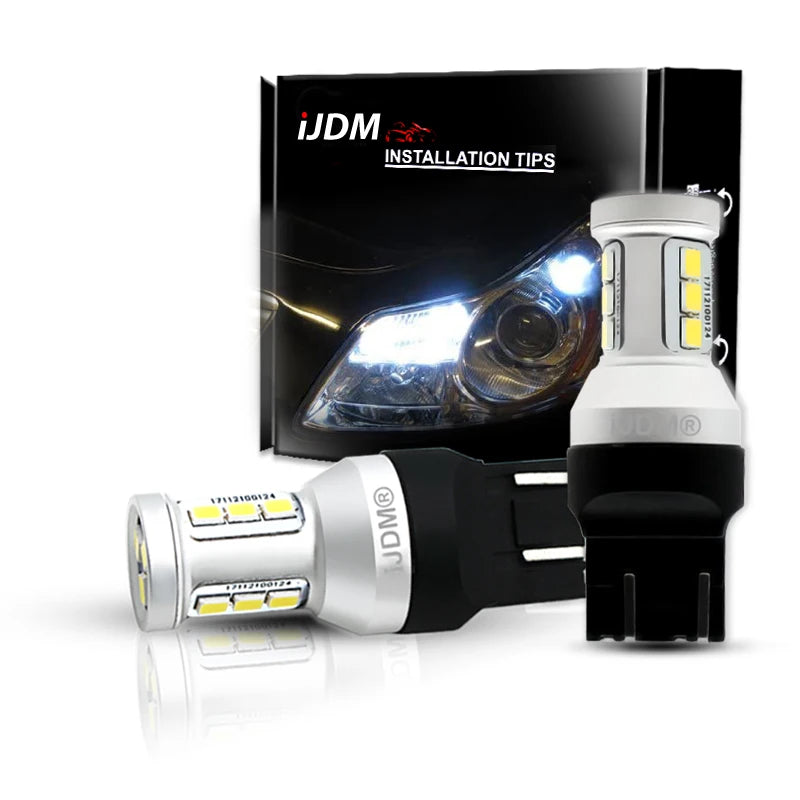 T20 7443 LED Turn Signal Bulbs for Universal Cars Car Interior Accessory iJDM YELLOW