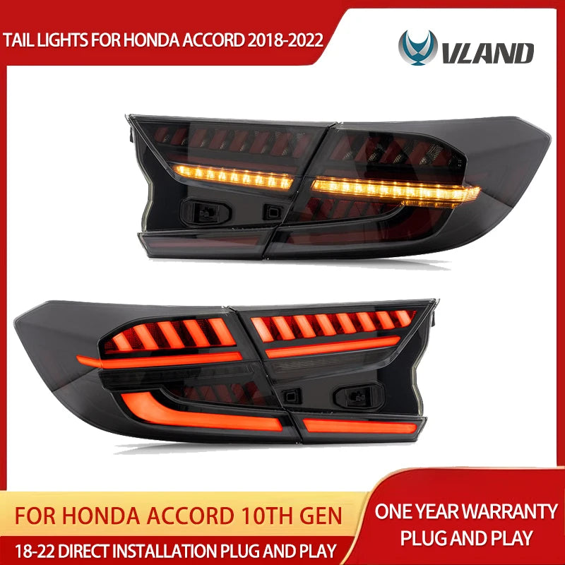Honda Accord Full LED Tail Lights Dynamic 18-22 Car Interior Accessory Vland