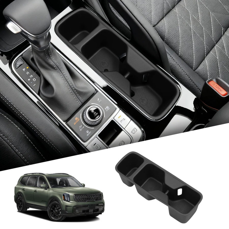 Kia Telluride Center Console Cup Holder Shock-Absorbing Storage Tray Car Accessories Drinks holders OEM