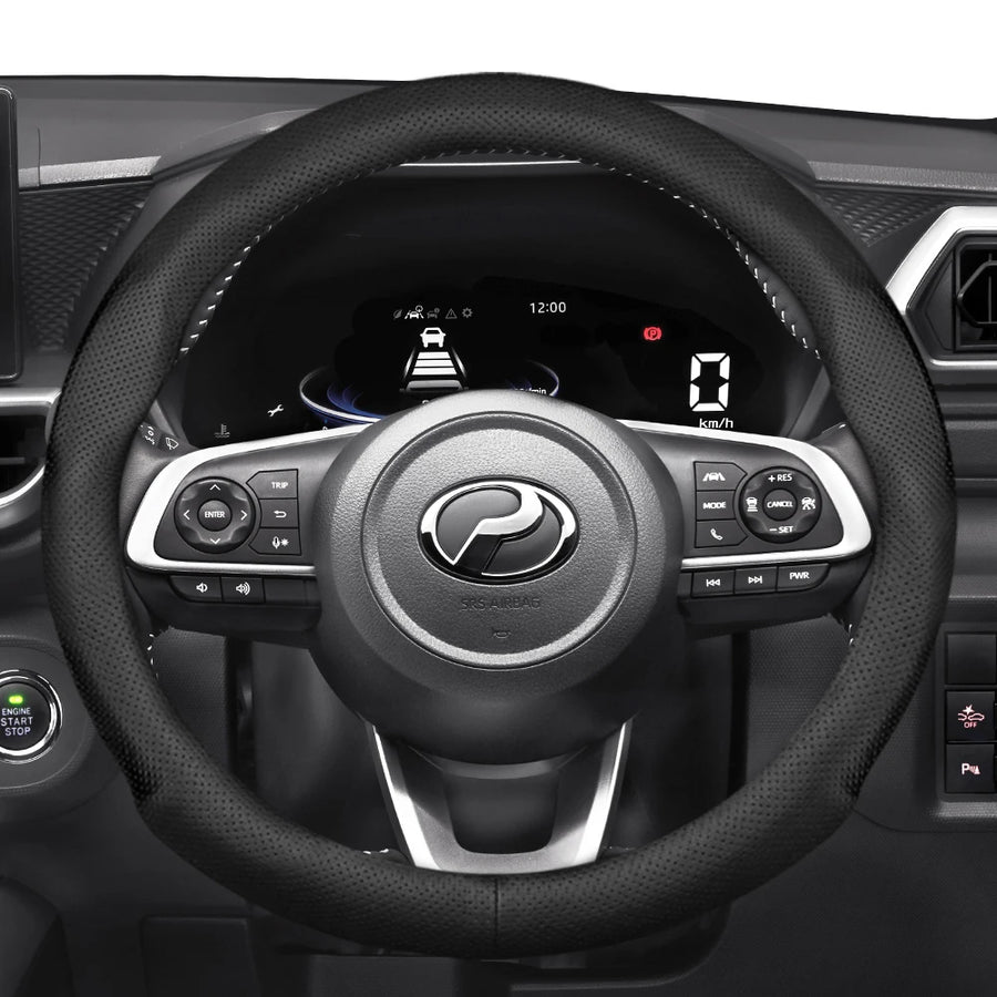Ultra-Thin Breathable Cover for Perodua Myvi Axia Car Interior Accessory Hocasen Punch Style Black