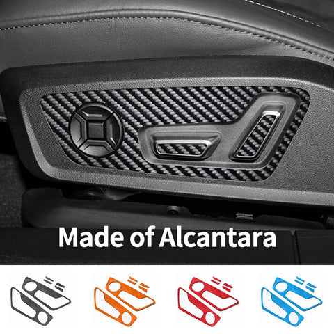 Car Seat Control Button Panel Trim Stickers Anti Scratch Carbon Fiber Interior Accessory For Audi C8 A6 A7 S6 S7 A6L (2019-20