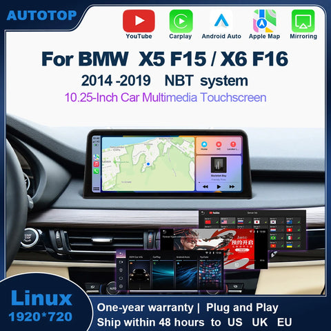 10.25-inch Android Head Unit with Wireless CarPlay for BMW X5 Android Head Unit AUTOTOP