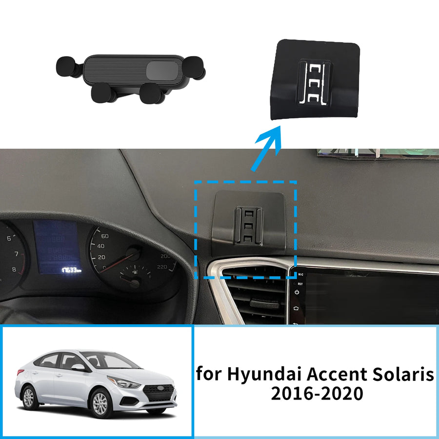 Smart Wireless Fast Charging Phone Mount for Hyundai Accent 2016-2020 Car Phone Holder CATUSIKI