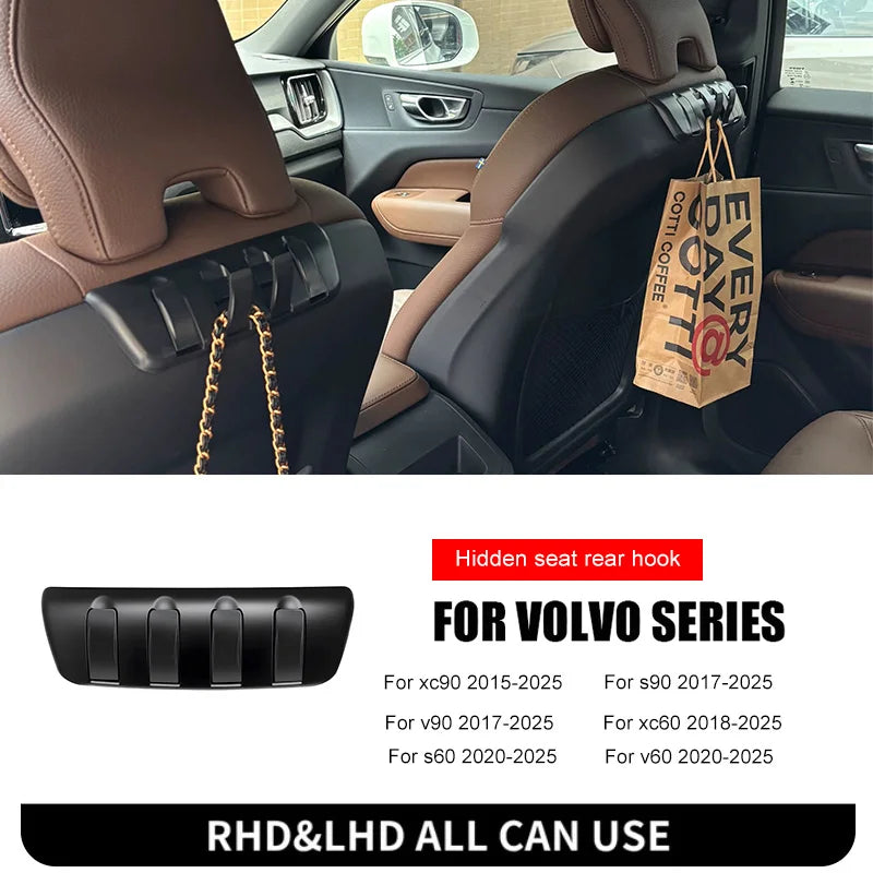 Hidden Seat Rear Hook for Volvo XC60 XC90 S90 Car Interior Accessory LINGLUYANG