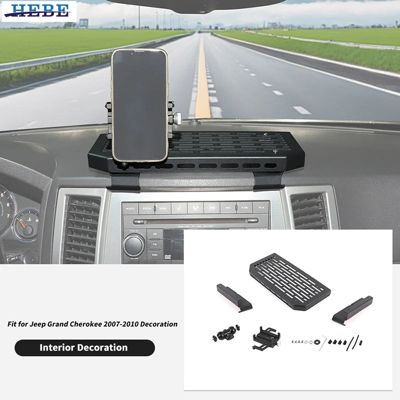 Aluminum Phone Holder for Jeep Grand Cherokee 2007-2010 Car Interior Accessory HEBE