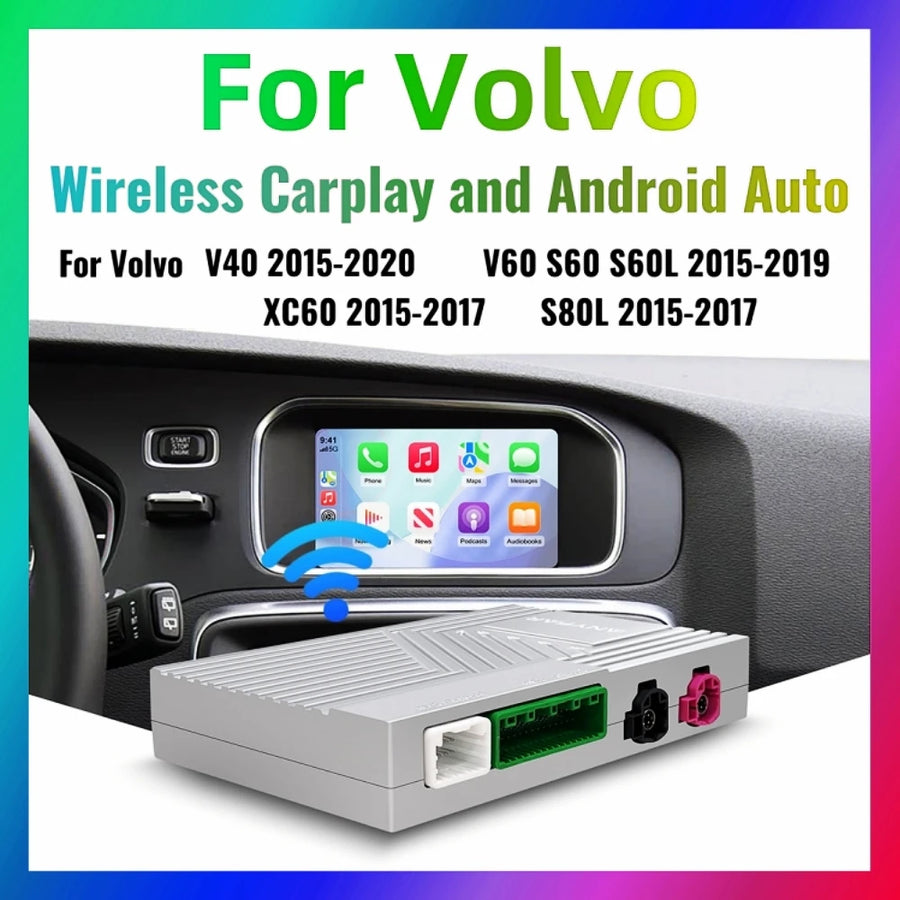 Wireless CarPlay Android Auto AI Decoder for Volvo S60 S80 CarPlay Retrofit Module ANYFAR