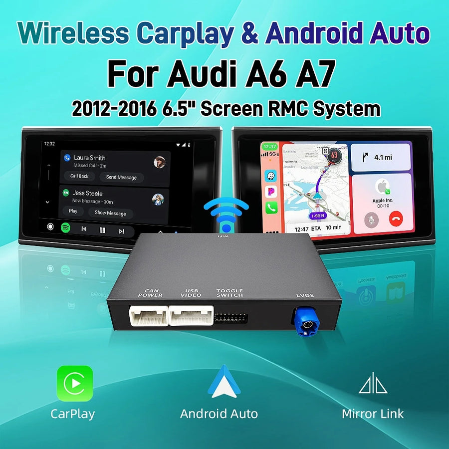 Wireless CarPlay Android Auto Retrofit for Audi A6 A7 2012-2016 CarPlay Retrofit Module ANYFAR