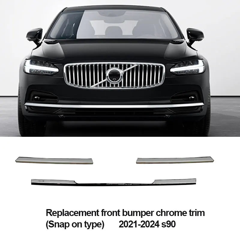 Chrome Bumper Trim for Volvo XC60 S90 Car Interior Accessory LINGLUYANG 2021-2024 S90