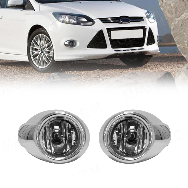 Chrome Cover Fog Lights for Ford Focus 2012 2014 LED Ambient Light MAGIC COLORM
