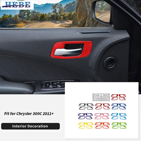 Door Handle Cover Trim for Chrysler 300C Dodge Charger 2011+ Car Interior Accessory HEBE
