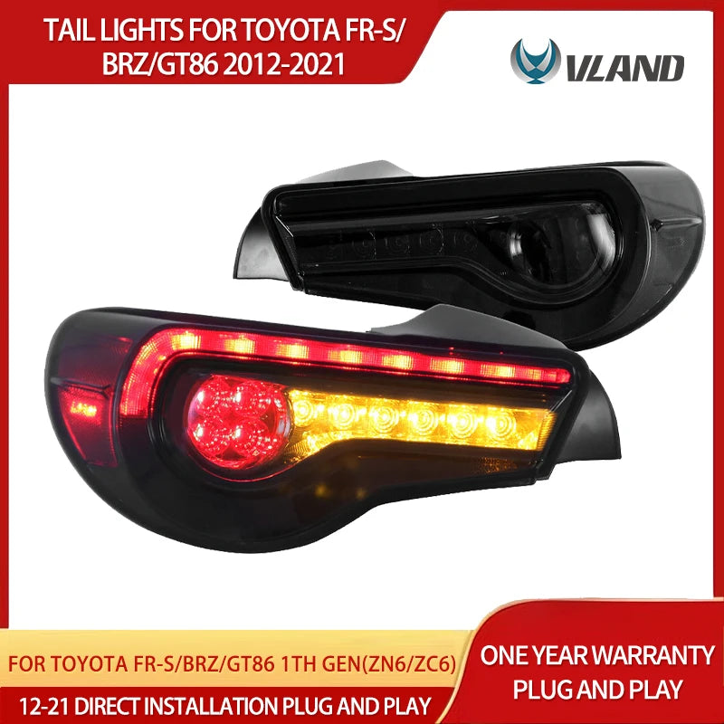 LED Tail Light Assembly for Toyota GT86 BRZ FR-S Tail Light Vland