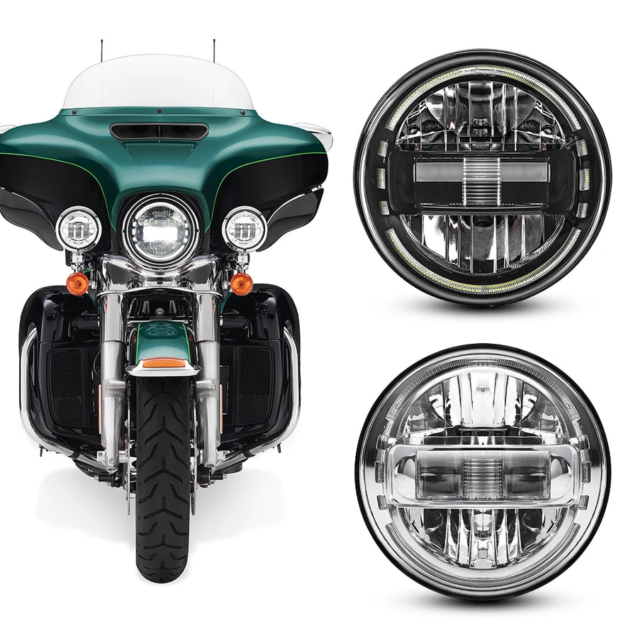 Motorcycle Headlights 7 Inch Projection Headlight Led Lights For Motorcycle Accessories For Harley Davidson Touring Rod FatBo