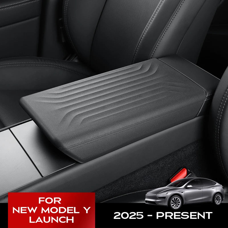 2026 2025 For Tesla Model Y Juniper Armrest Box Lid Cover TPE Soft Snug Fit Center Console Protector Case Interior Accessorie