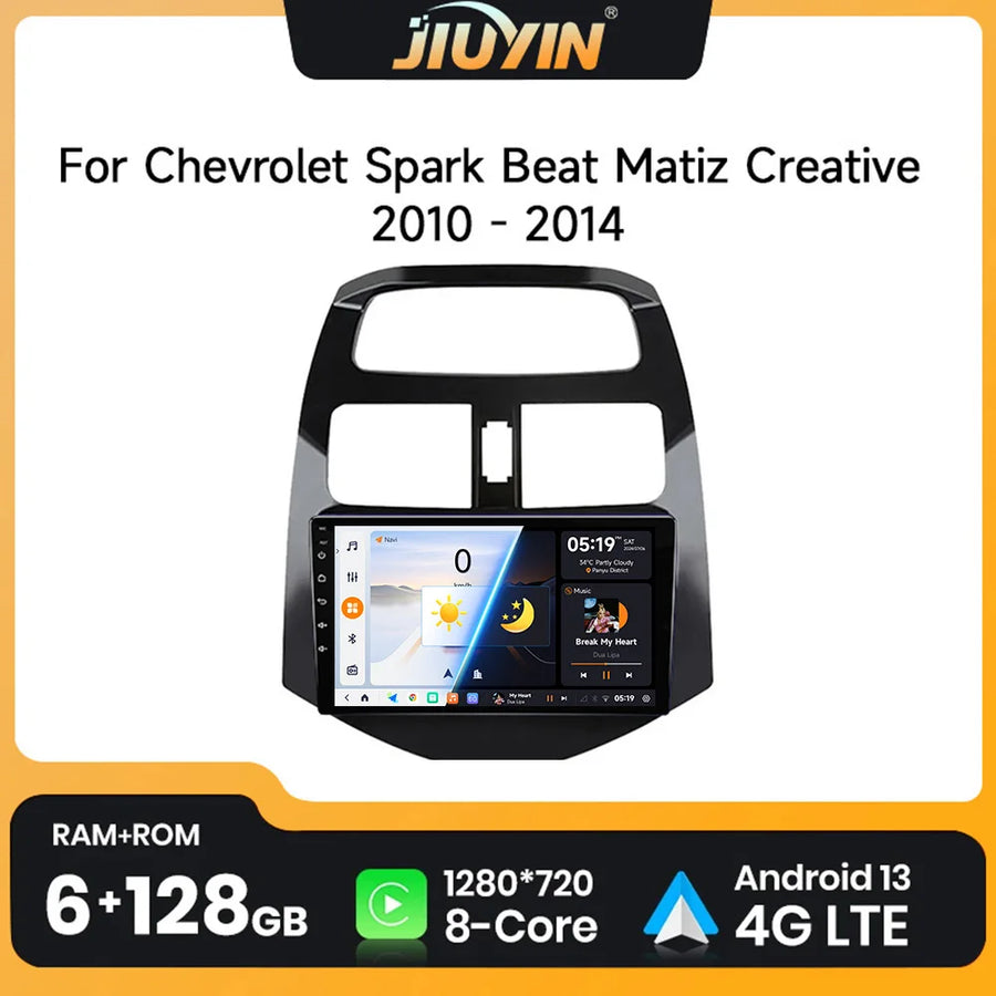 9-Inch Android 13 Multimedia Player for Chevrolet Spark 2010–2014 Android Head Unit JIUYIN