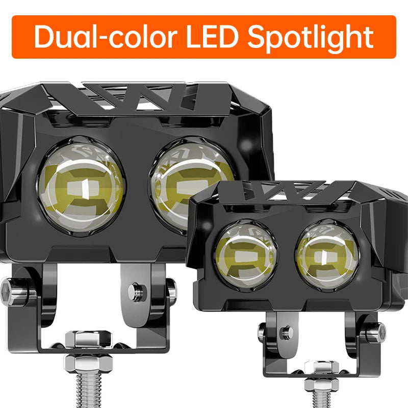 Motorcycle Car LED Work Light Auxiliary Spotlight Off Road Headlight Driving Fog Lamp Universal Front Headlamp For ATV Truck