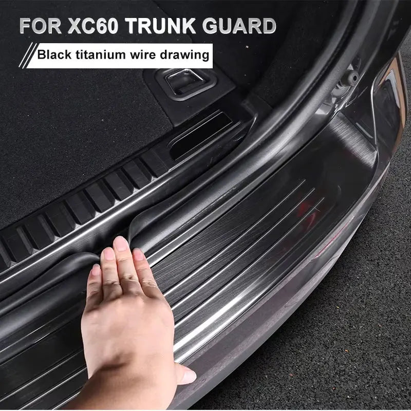 Stainless Steel Trunk Guard for Volvo XC60 2018-2026 Car Interior Accessory LINGLUYANG