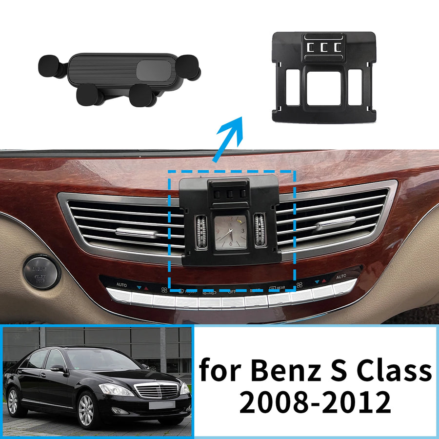 Smart Wireless Charging Phone Holder for Mercedes S Class 2008 Car Phone Holder CATUSIKI