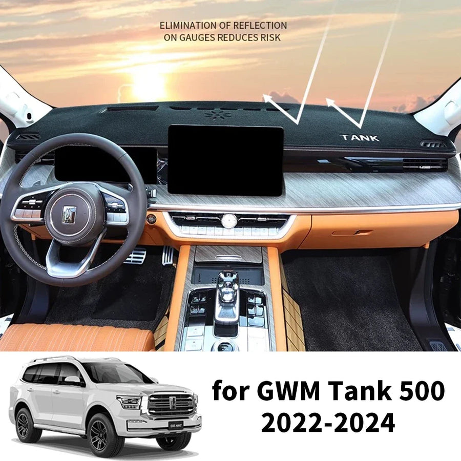 Premium Anti-Glare Dashboard Mat for GWM Tank 500 2022–2024 Dashboard Mat CATUSIKI