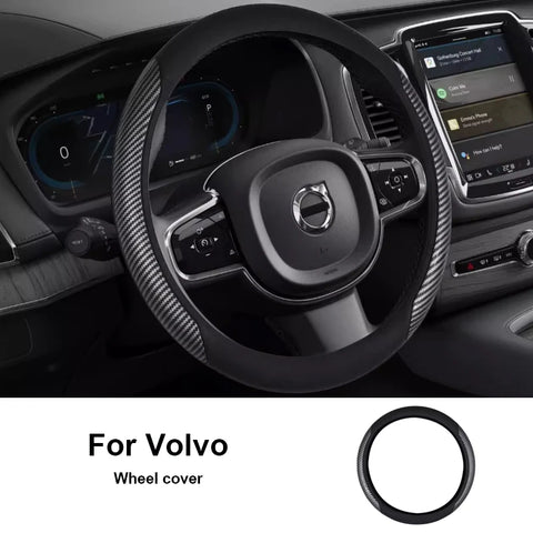 Anti-Slip Steering Wheel Cover for Volvo XC60 S90 Car Interior Accessory LINGLUYANG 1PCS