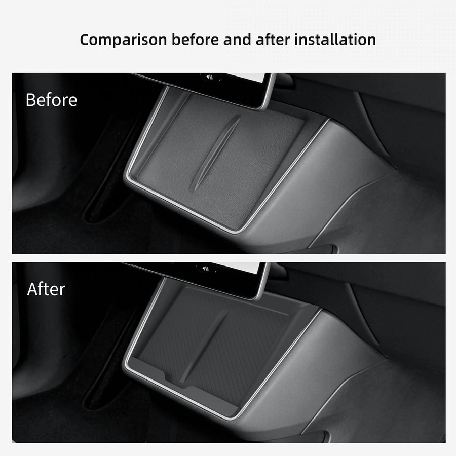 For Tesla Model Y Standard RWD 2026 2025 Center Console Wireless Charging Anti-Slip Pad Silicone Phone Anti Dirt Pad Car Inte