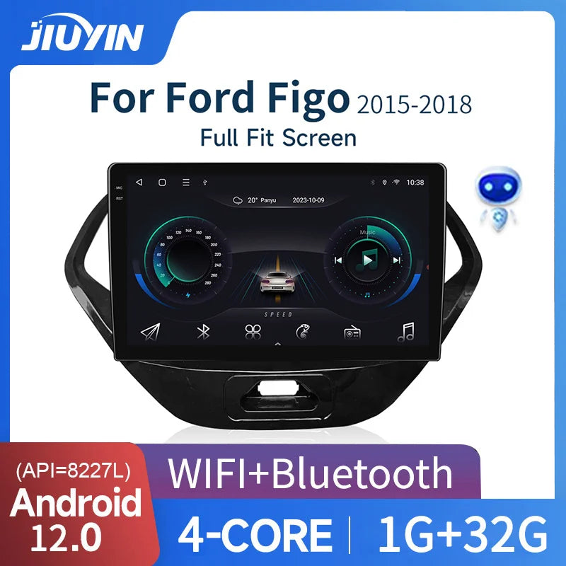 9-Inch Android Multimedia Head Unit for Ford Figo 2015–2018 Android Head Unit JIUYIN