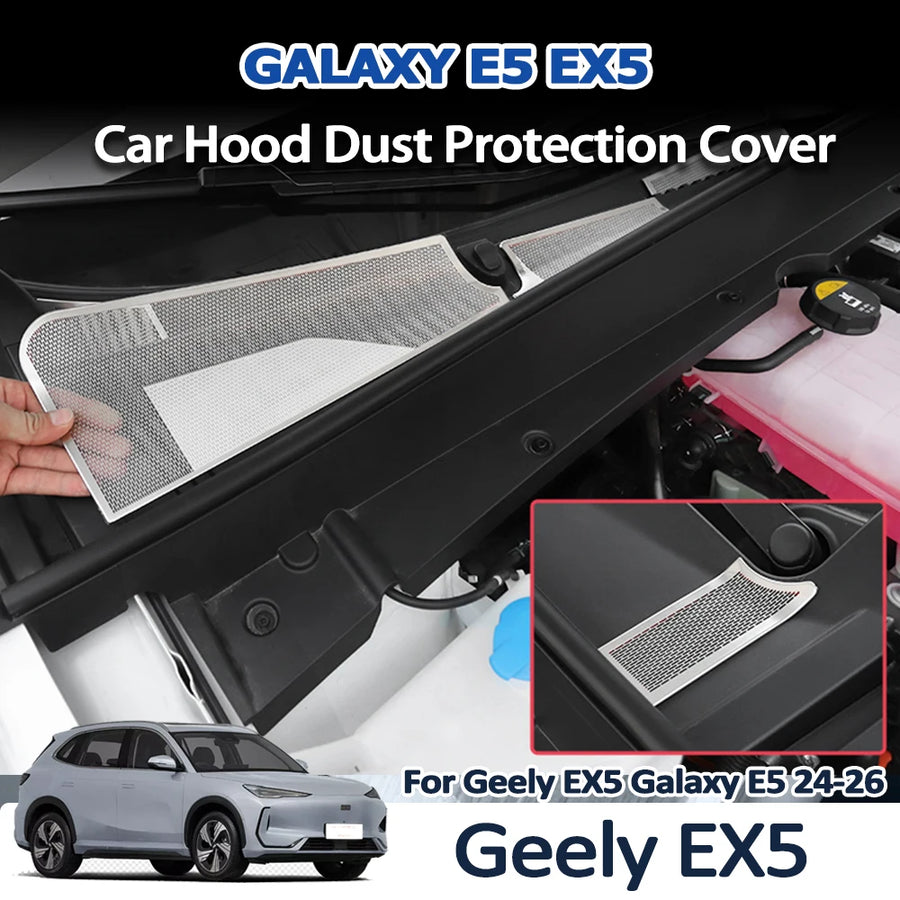 Geely EX5 Galaxy E5 2024 2025 2026 Hood Cover Air Vent Mesh Grille Guard Bug Shield Car Interior Accessory OEM