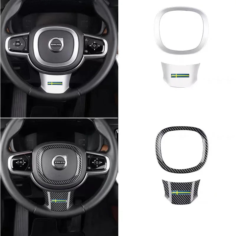 Steering Wheel Frame Trim for Volvo S90 XC90 V90 Car Interior Accessory LINGLUYANG