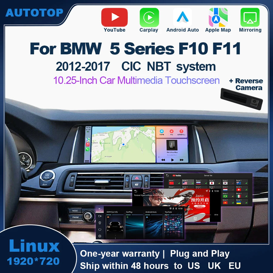 10.25-inch Touchscreen Android Head Unit for BMW 5 Series Android Head Unit OEM