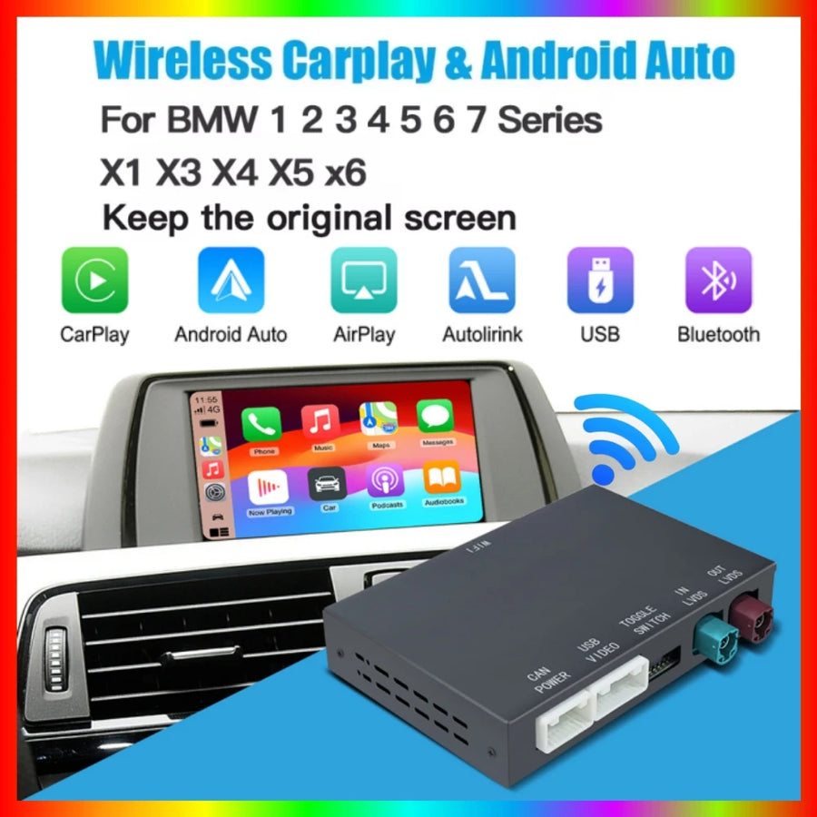 Wireless CarPlay Android Auto Decoder for BMW CIC System CarPlay Retrofit Module OEM
