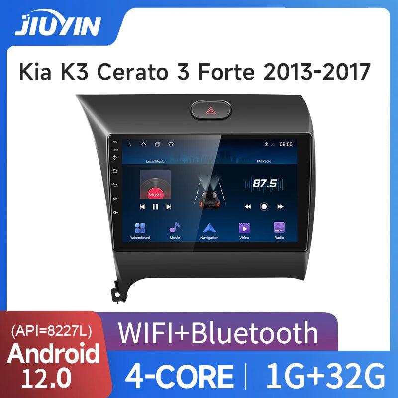 9-Inch Android 12 Multimedia Radio for Kia Forte 2013–2017 Android Head Unit JIUYIN