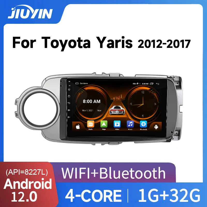 9-Inch AI Voice Android Radio for Toyota Yaris 2012–2017 Android Head Unit JIUYIN