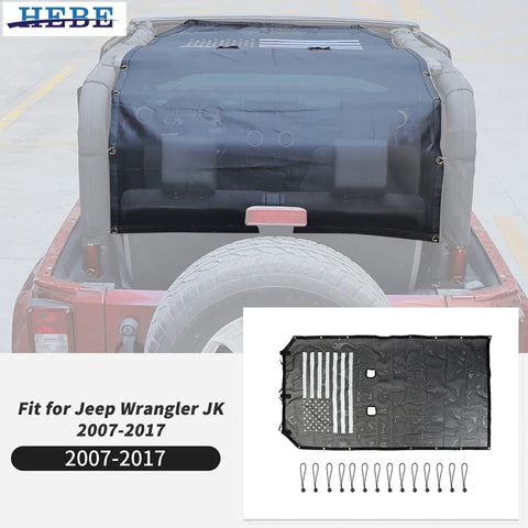 PVC Top Sunshade Cover for Jeep Wrangler JK 07-17 Car Interior Accessory HEBE