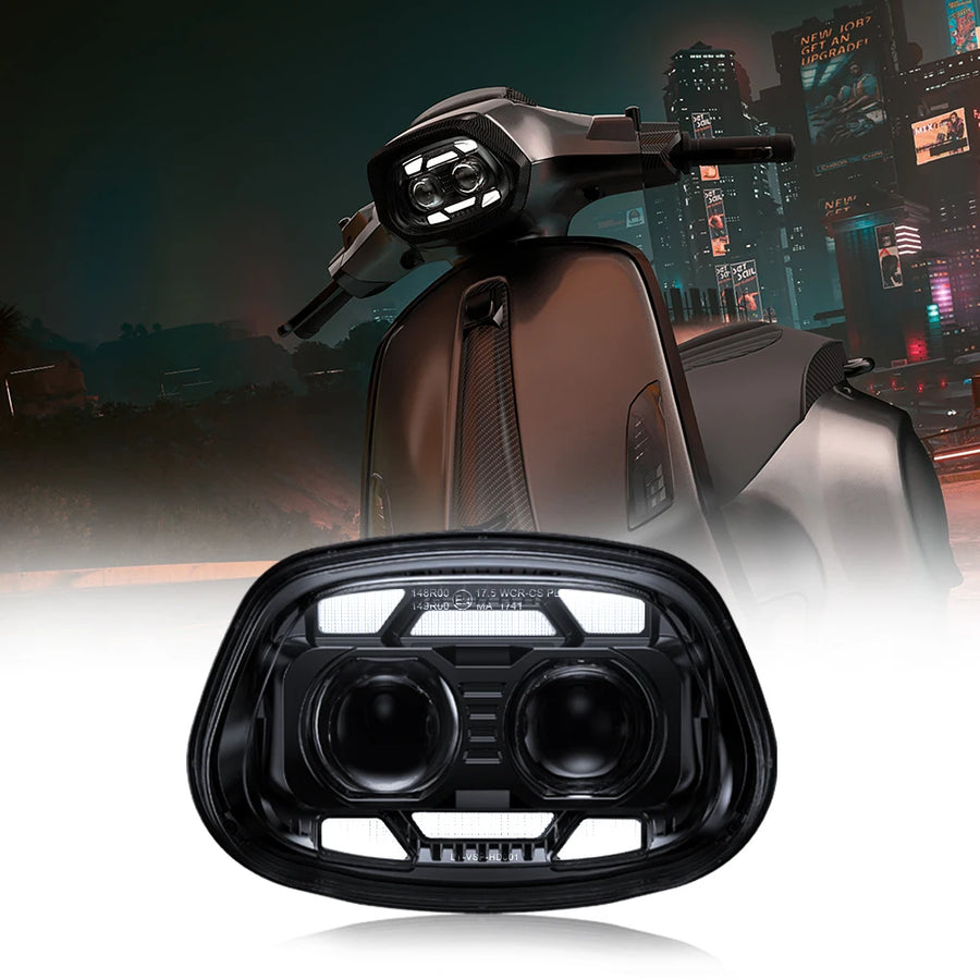 Vespa LED Headlight for Sprint 150 LED Headlight ANGLELITE