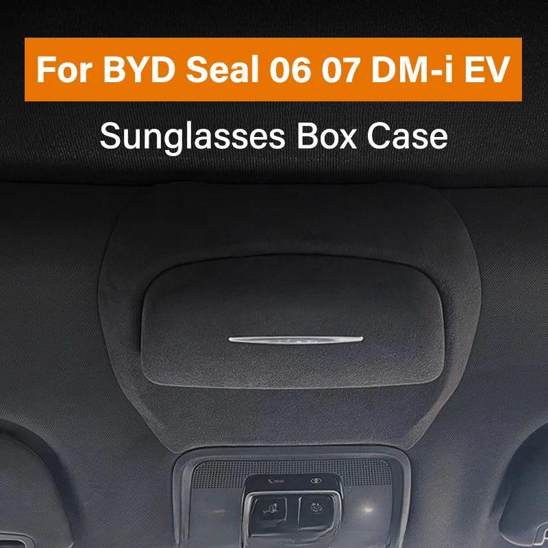 Leather Blue Sunglasses Box Case Car Accessories OEM