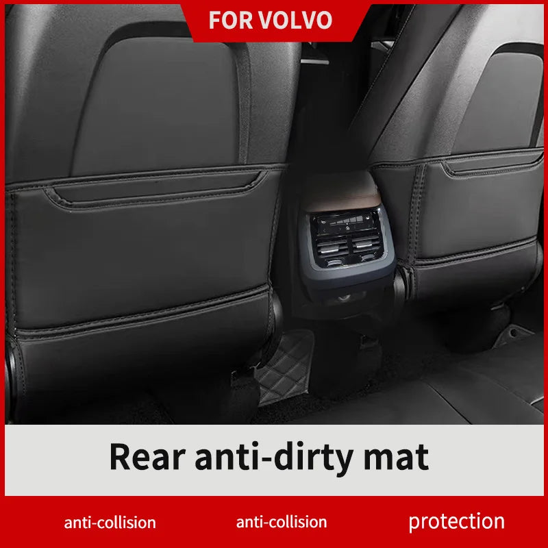 Artificial Leather Kick Pad Trim for Volvo Models Car Interior Accessory LINGLUYANG v60 2pcs 2020-2022