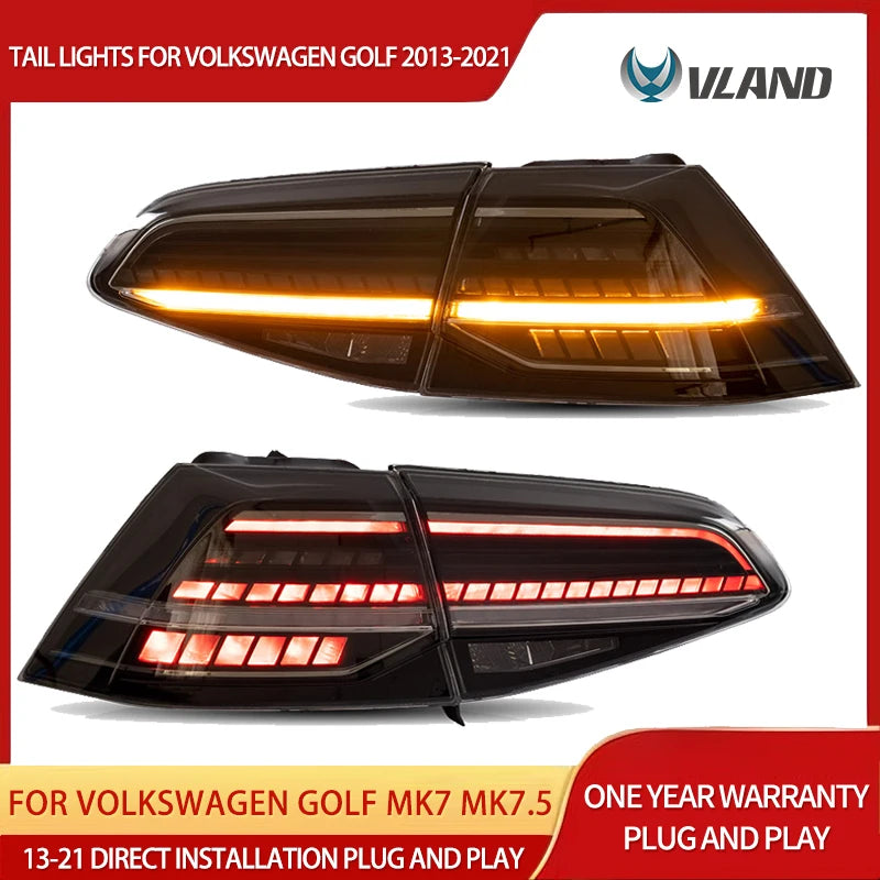 LED Tail Lights Sequential Signal for VW Golf 13-21 Car Interior Accessory Vland