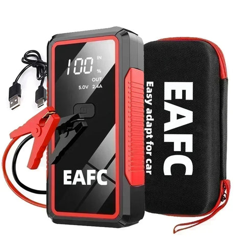 EAFC 12V Car Jump Starter Power Bank Portable Car Battery Booster Charger Starting Device Auto Emergency Start-up Lighting Ju