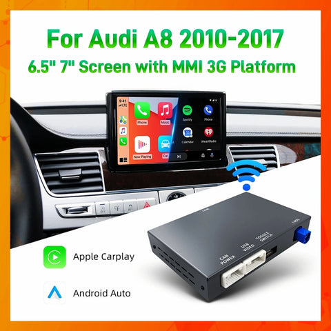 Wireless CarPlay Android Auto Interface for Audi A8 2012-2015 CarPlay Retrofit Module ANYFAR