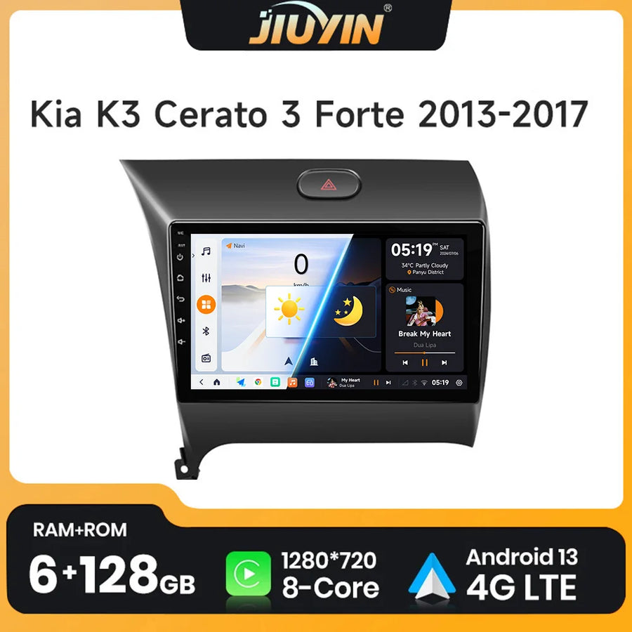 9-Inch Android 13 Multimedia Player for Kia K3 Cerato 2013-2017 Android Head Unit JIUYIN