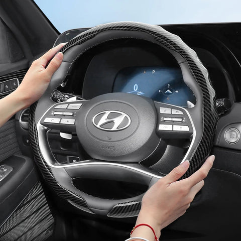 Carbon Fiber Wheel Cover for Hyundai Elantra Sonata Tucson Car Interior Accessory Hocasen