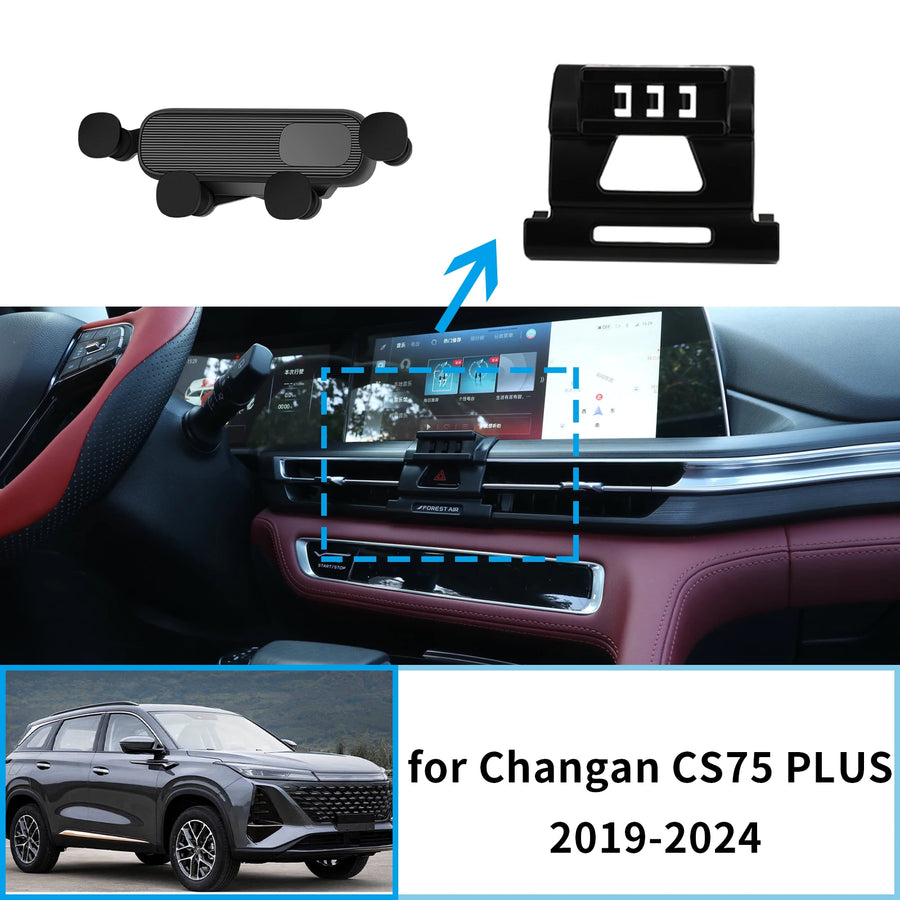 Stable Clip-On Screen Phone Mount for Changan CS75 Plus 2019-2024 Car Phone Holder OEM