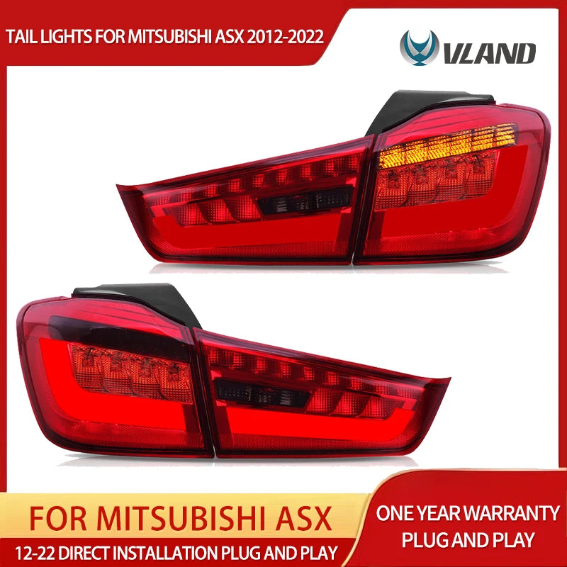 LED Tail Lights Smoked for Mitsubishi ASX 2012-2022 LED Tail Light Vland