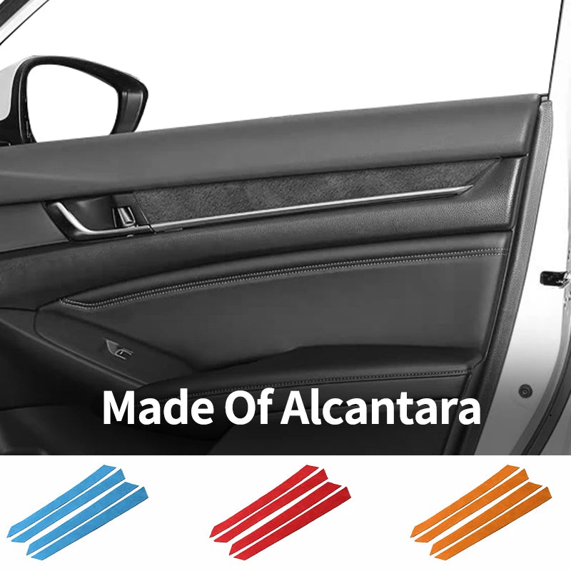 For Honda Accord 10th Gen Facelift & INSPIRE Made of Alcantara Car Interior Door Panels Armrest Cover Protective Trim Accesso