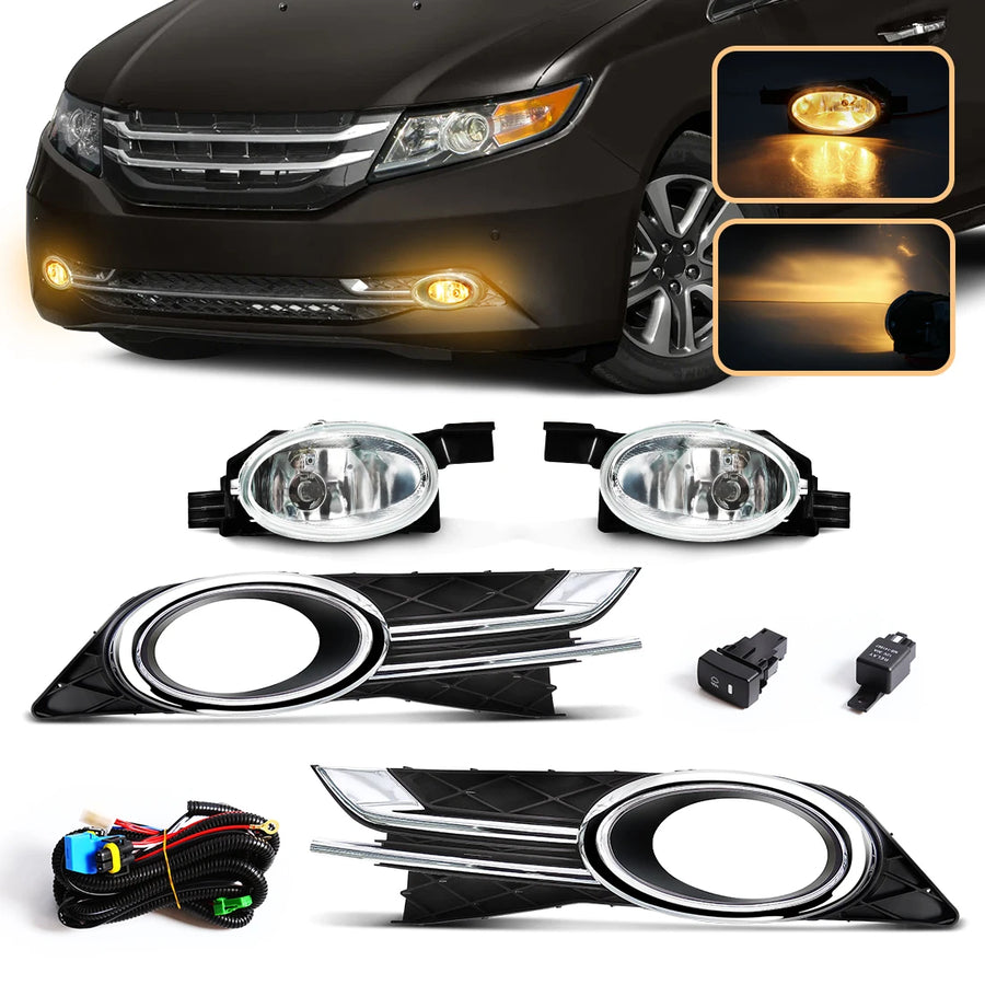 Fog Light Assembly Halogen for Honda Odyssey 2014-2015 Car Interior Accessory MAGIC COLORM