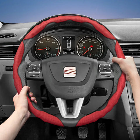 Sporty Wave-Shaped Wheel Cover Seat Ibiza Leon Car Interior Accessory Hocasen