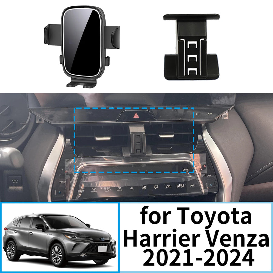 Dashboard Stable Clip-On Phone Mount for Toyota Harrier Venza Car Phone Holder CATUSIKI